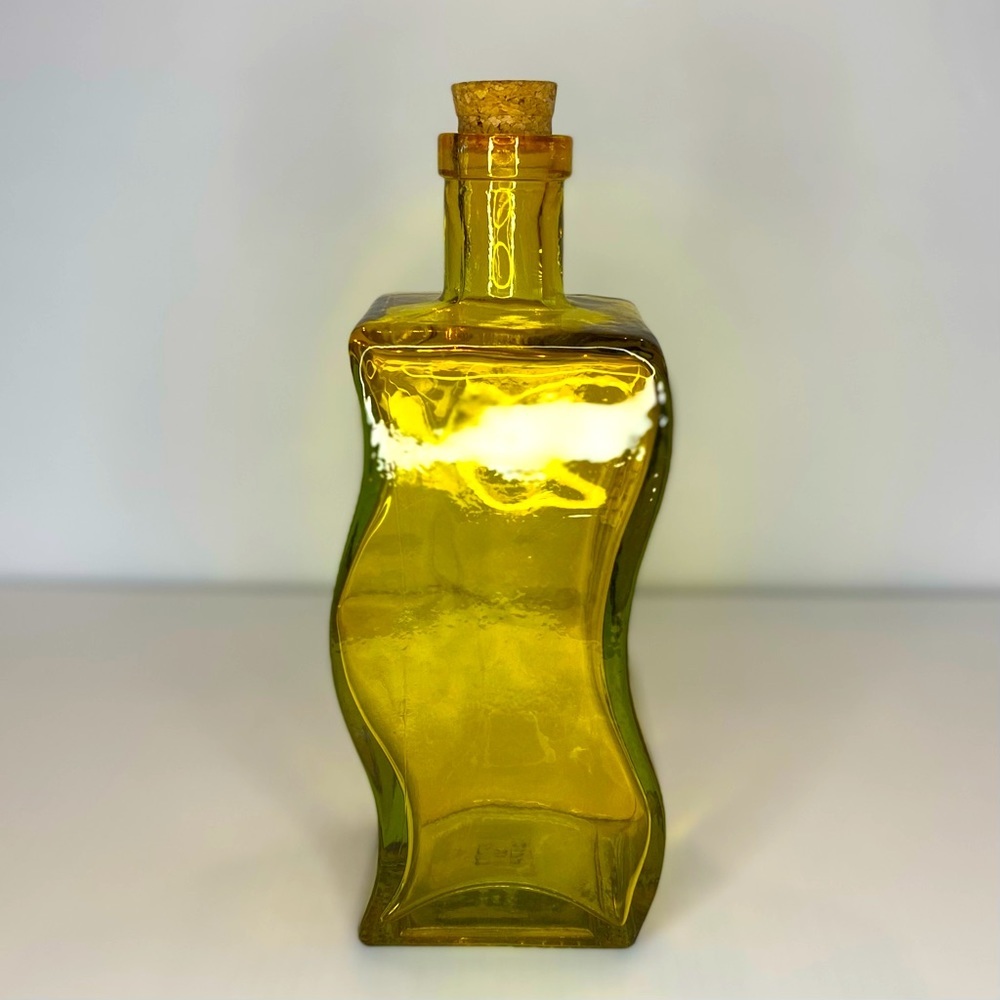 Oggi Corp Glass Bottle with Cork Stopper made in Spain Amber Bar  glass …